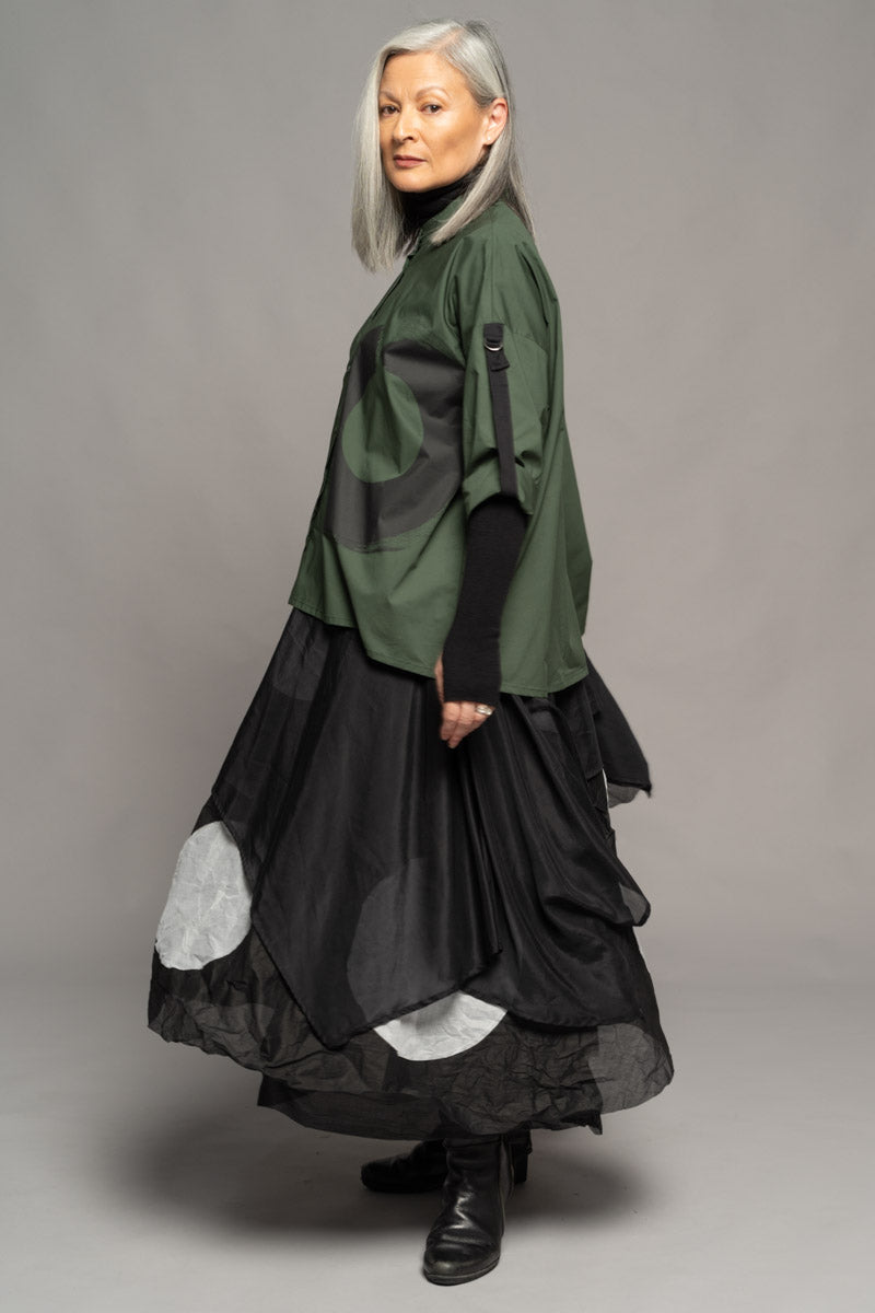 Tentou Dot Skirt Blk
