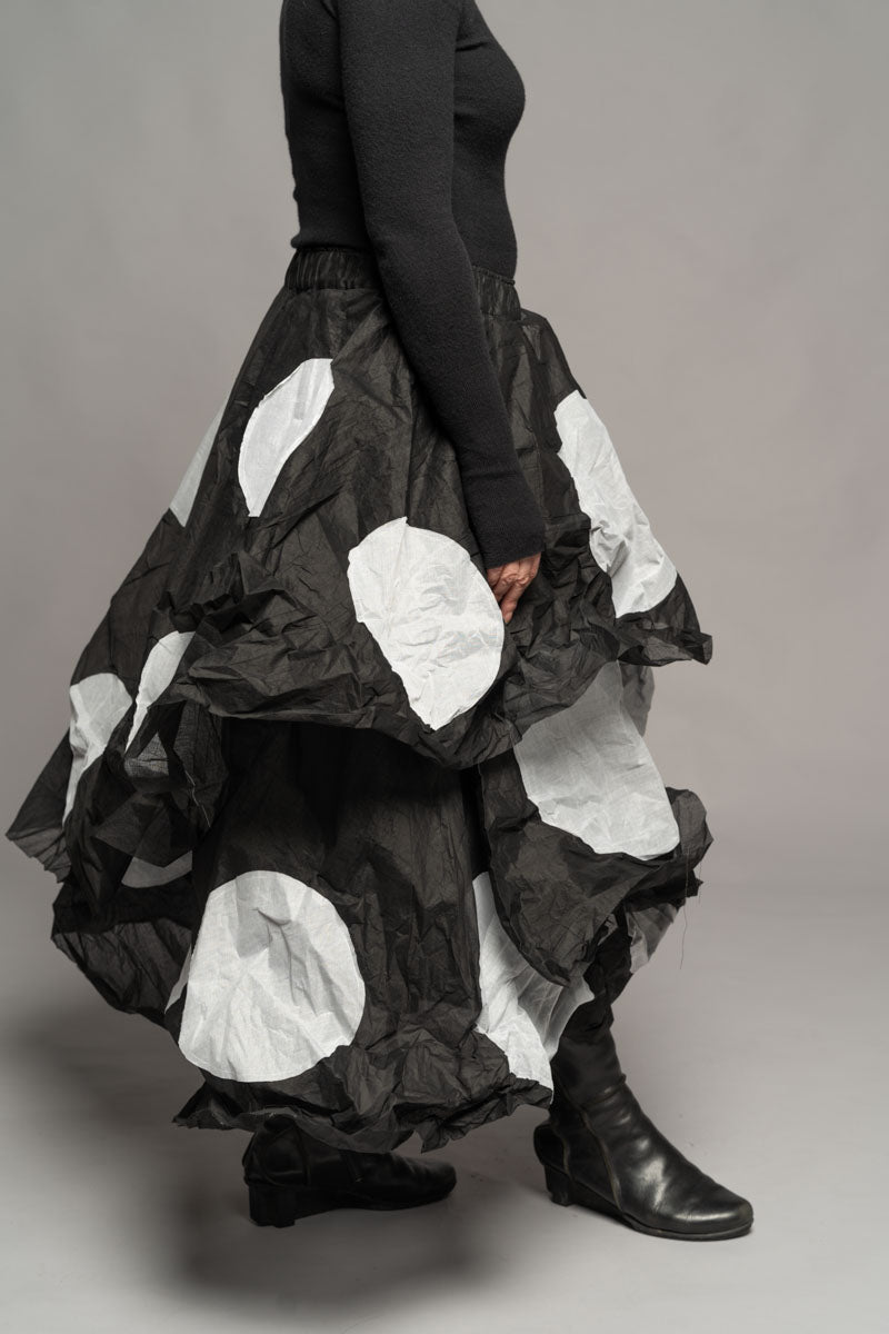 Tentou Dot Skirt Blk