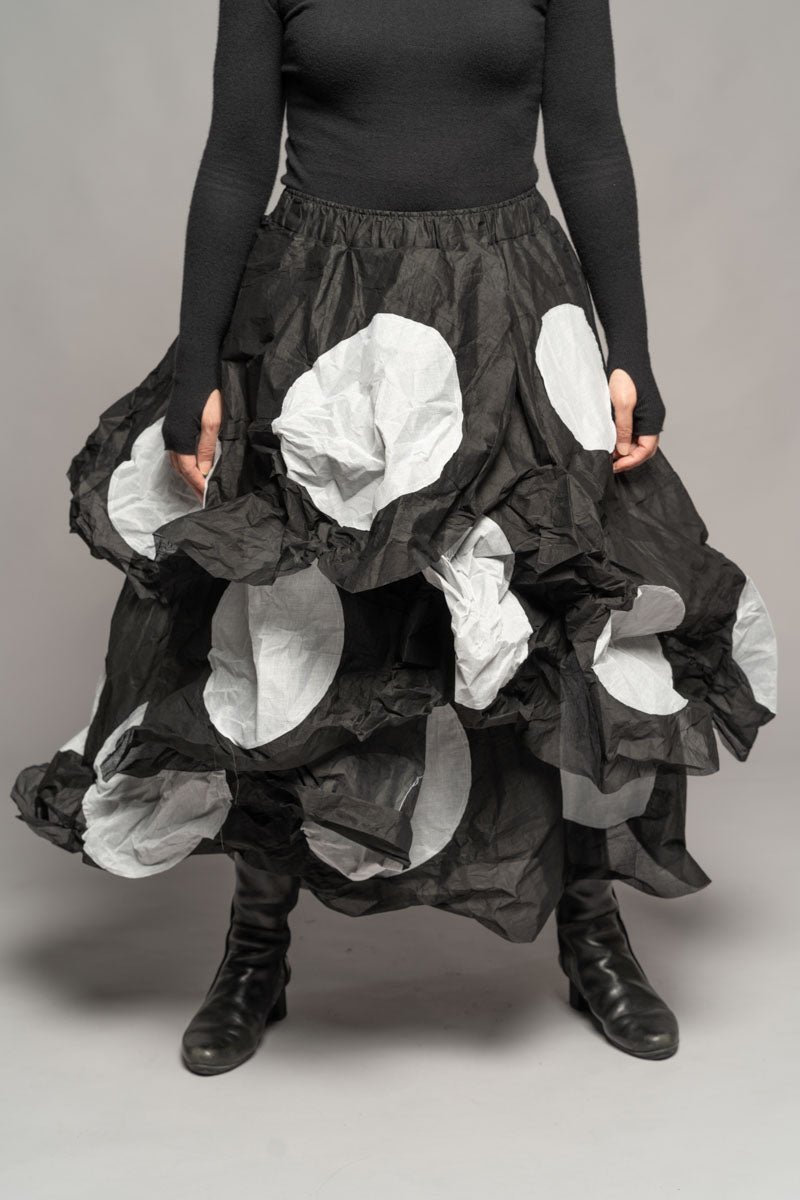 Tentou Dot Skirt Blk