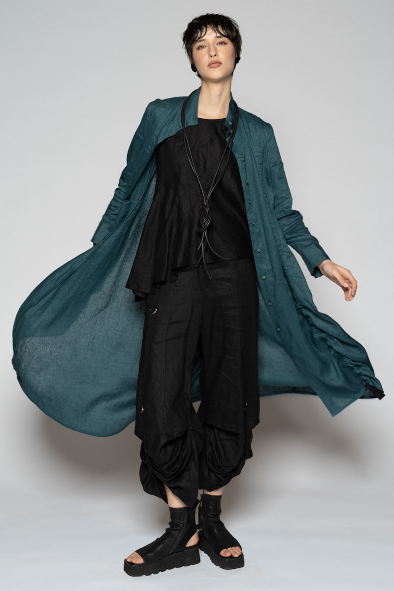 Halo Gather Dress Jade