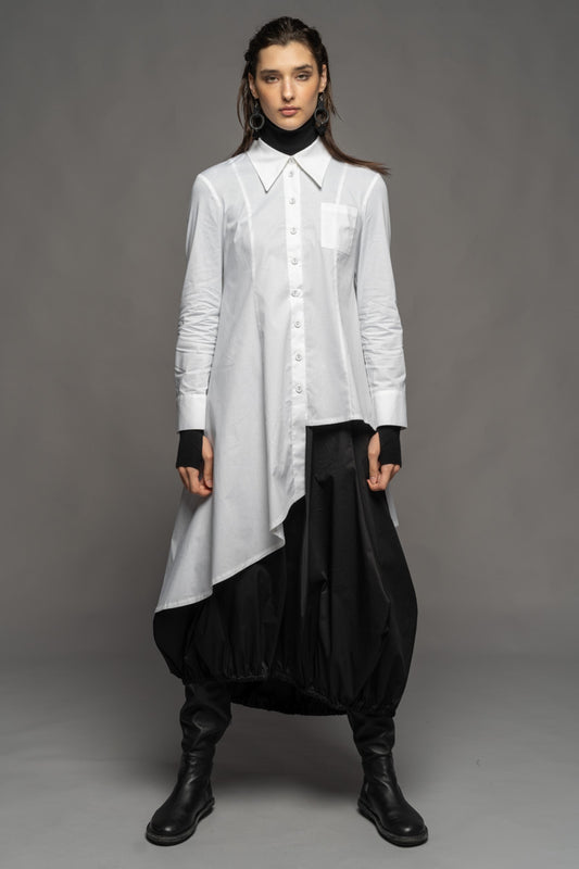 Gozen Long Shirt White