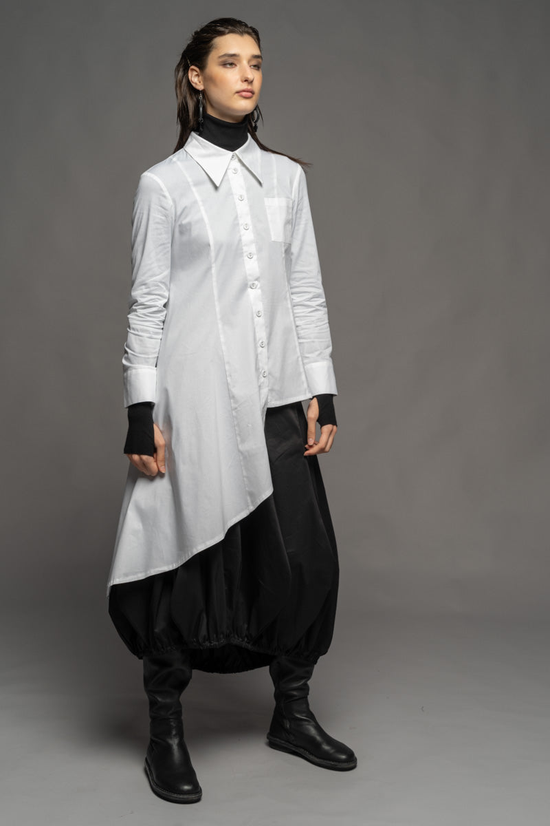 Gozen Long Shirt White