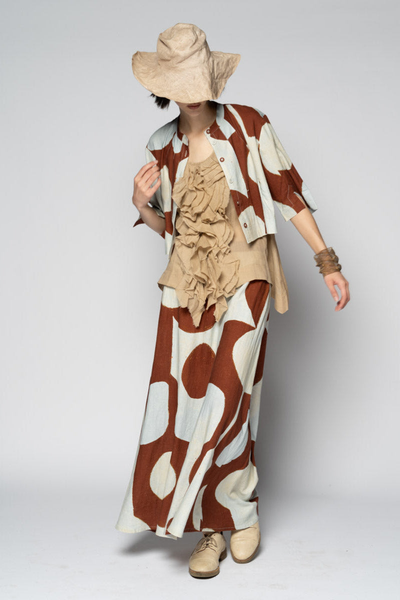 Sumi Frill Top Wheat
