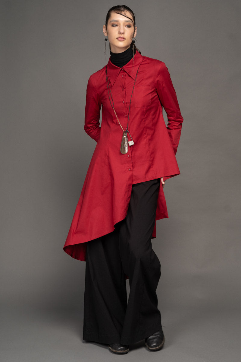 Gozen Long Shirt Chilli