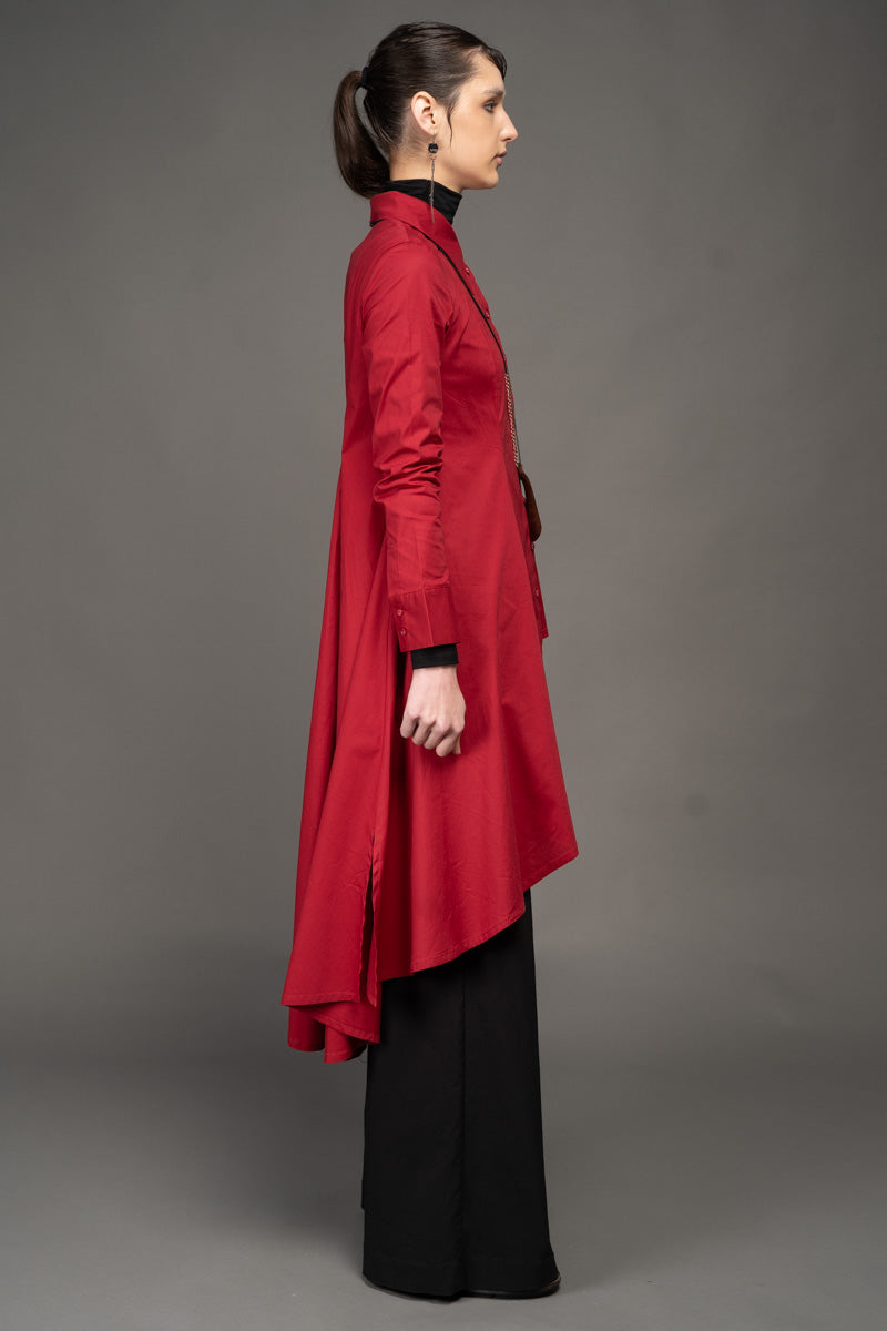 Gozen Long Shirt Chilli