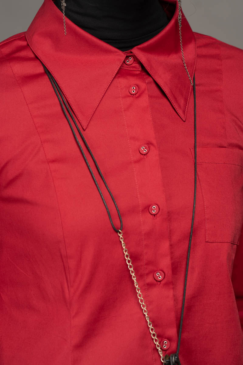 Gozen Long Shirt Chilli