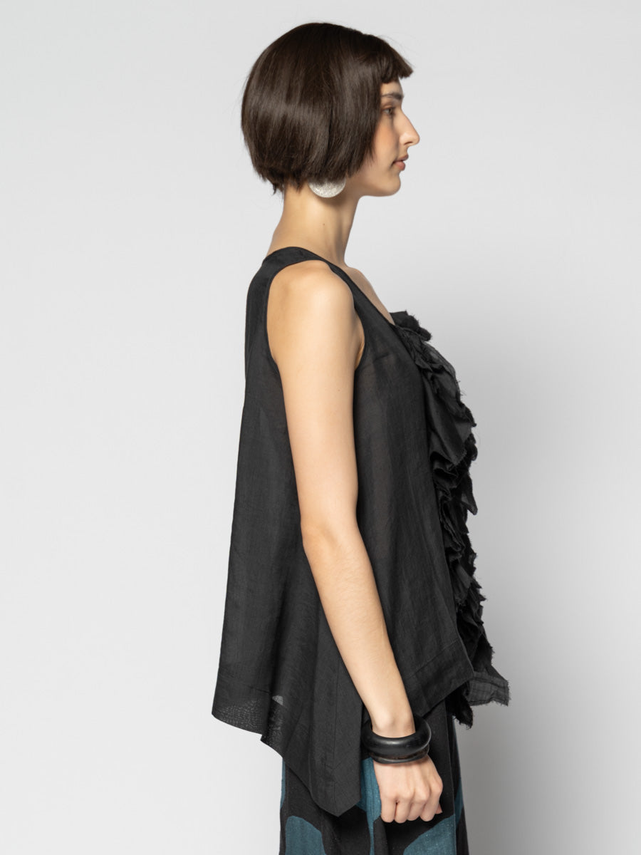 Sumi Frill Top Blk