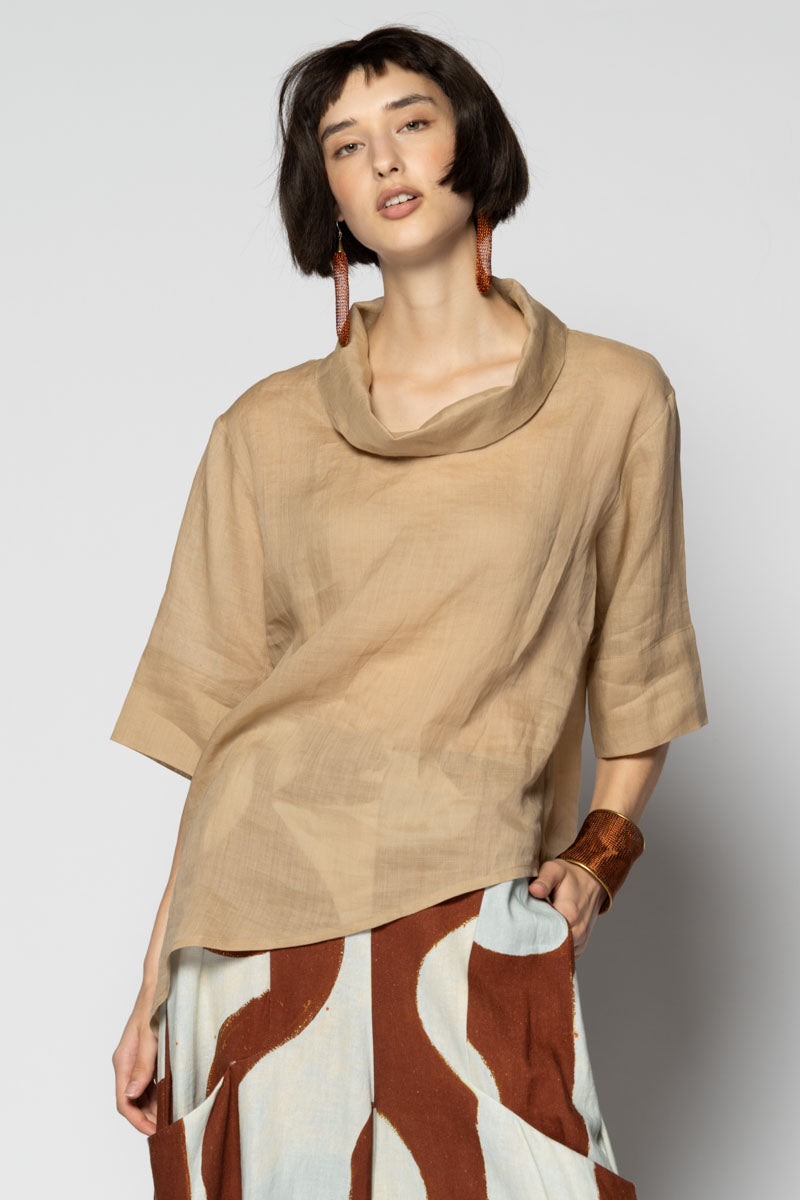 Sumi Neck Top Wheat