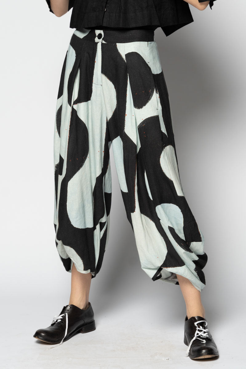 Kakure Tie Pants Blk