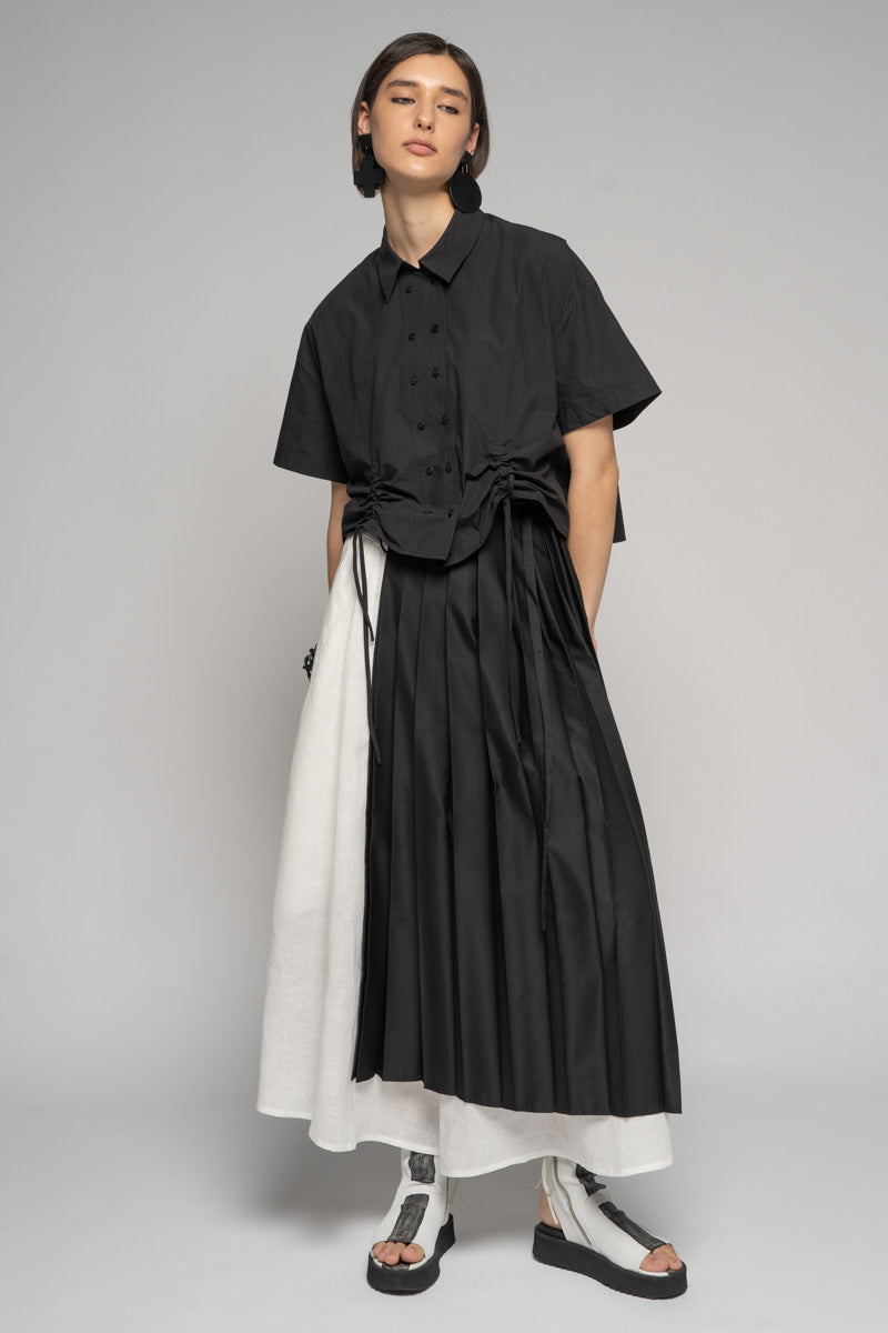 Jet Pleated Apron