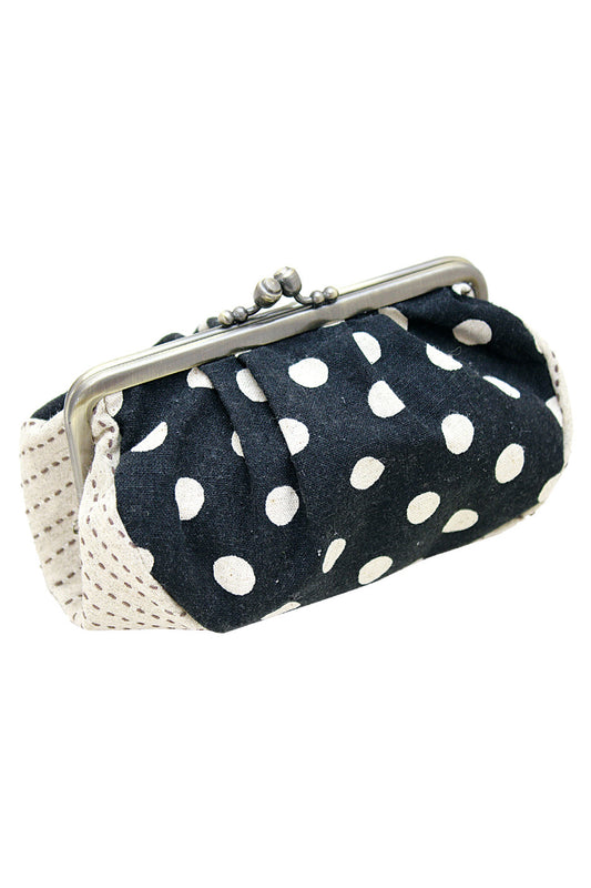 Dot Gamaguchi Pouch Blk