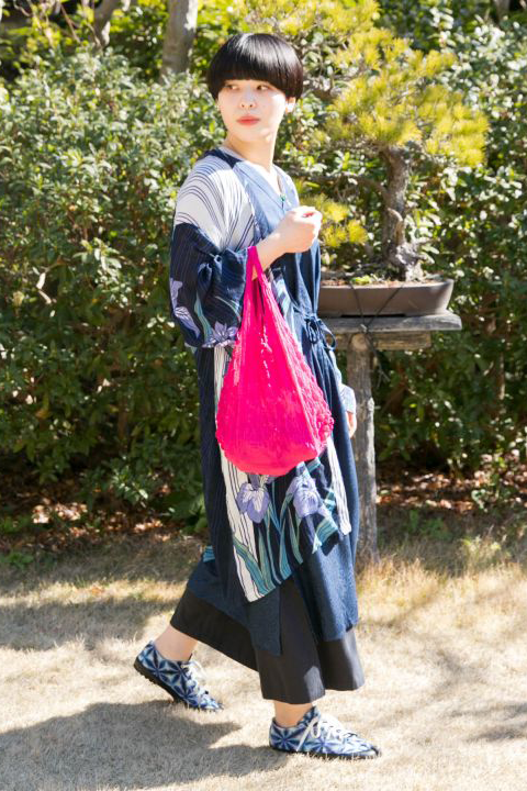 Miura Shibori Bag Rose