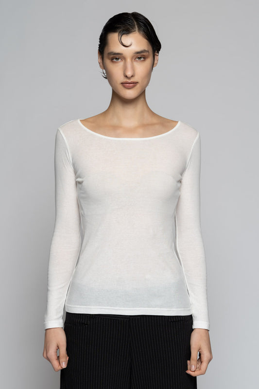 Supima L/S Top White