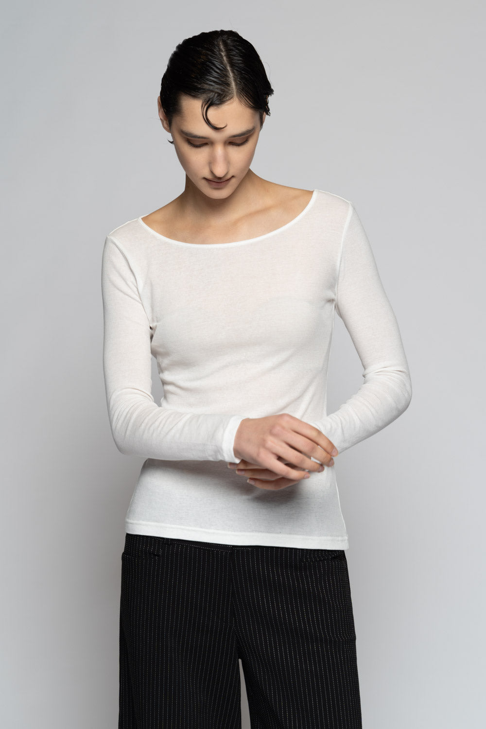 Supima L/S Top White