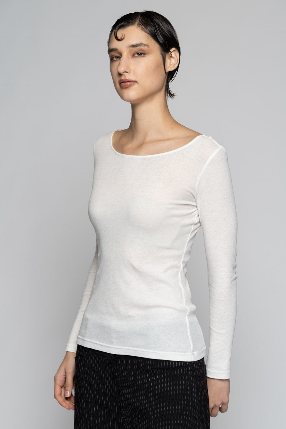 Supima L/S Top White