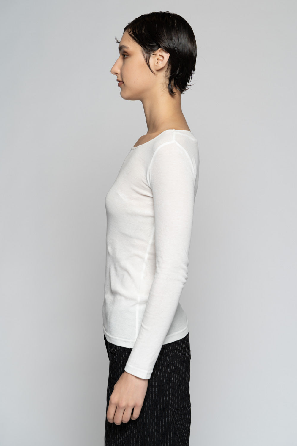 Supima L/S Top White