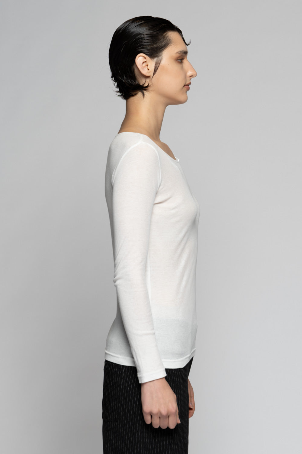 Supima L/S Top White