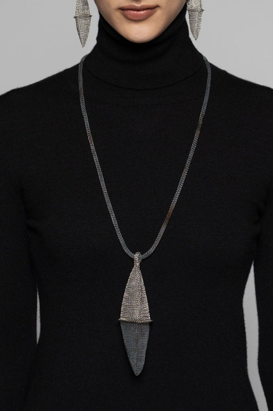 Diamond Pendant Stn/Oxi
