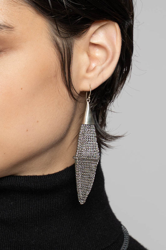 Pod Tip Earrings Stainless
