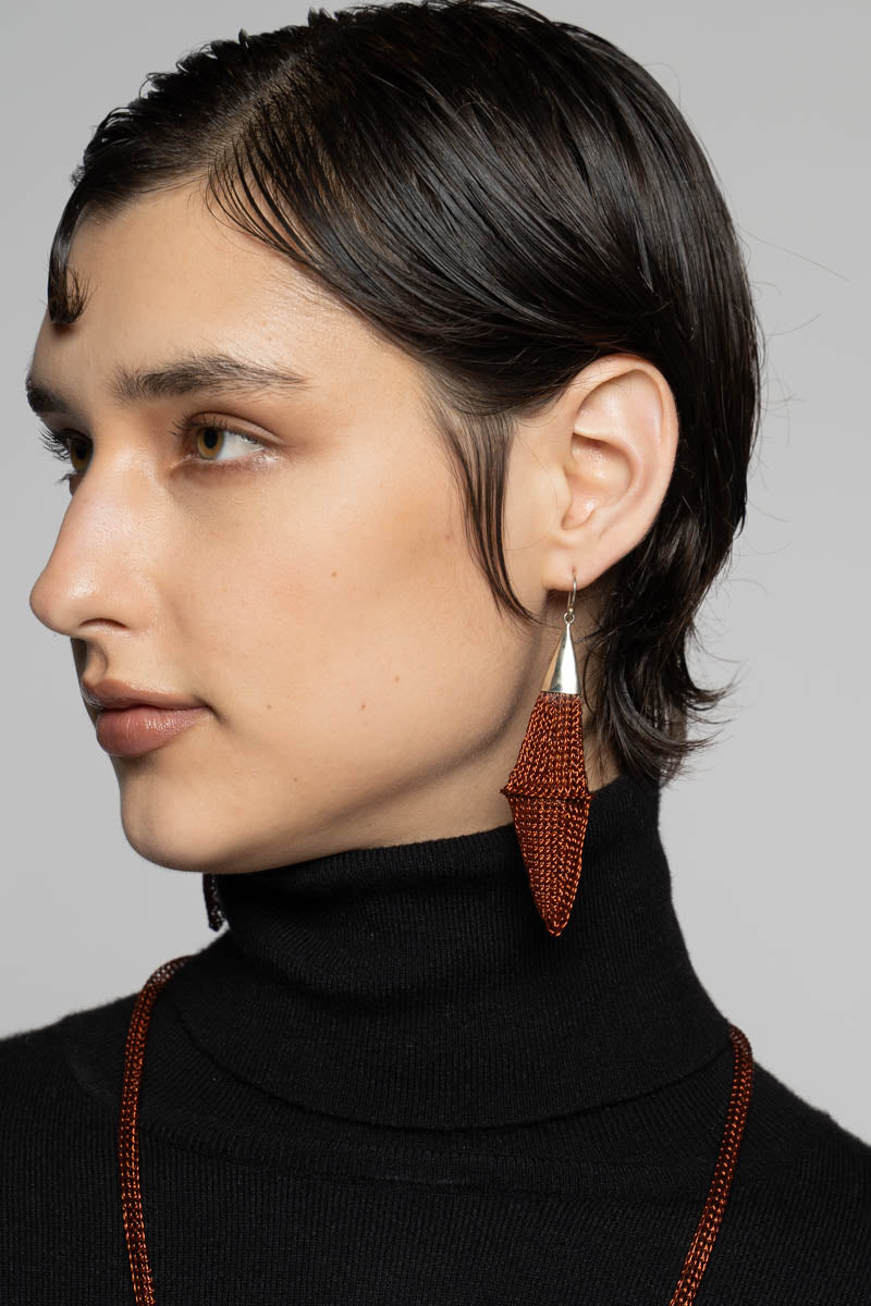 Pod Tip Earrings Copper