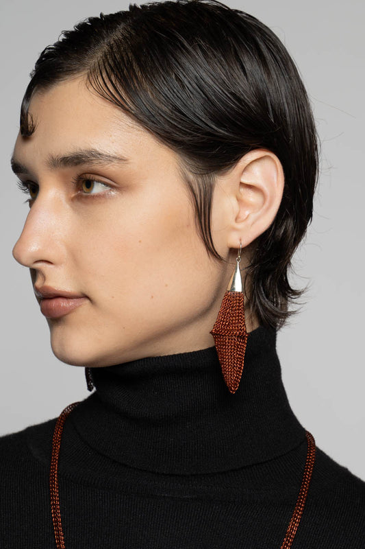 Pod Tip Earrings Copper