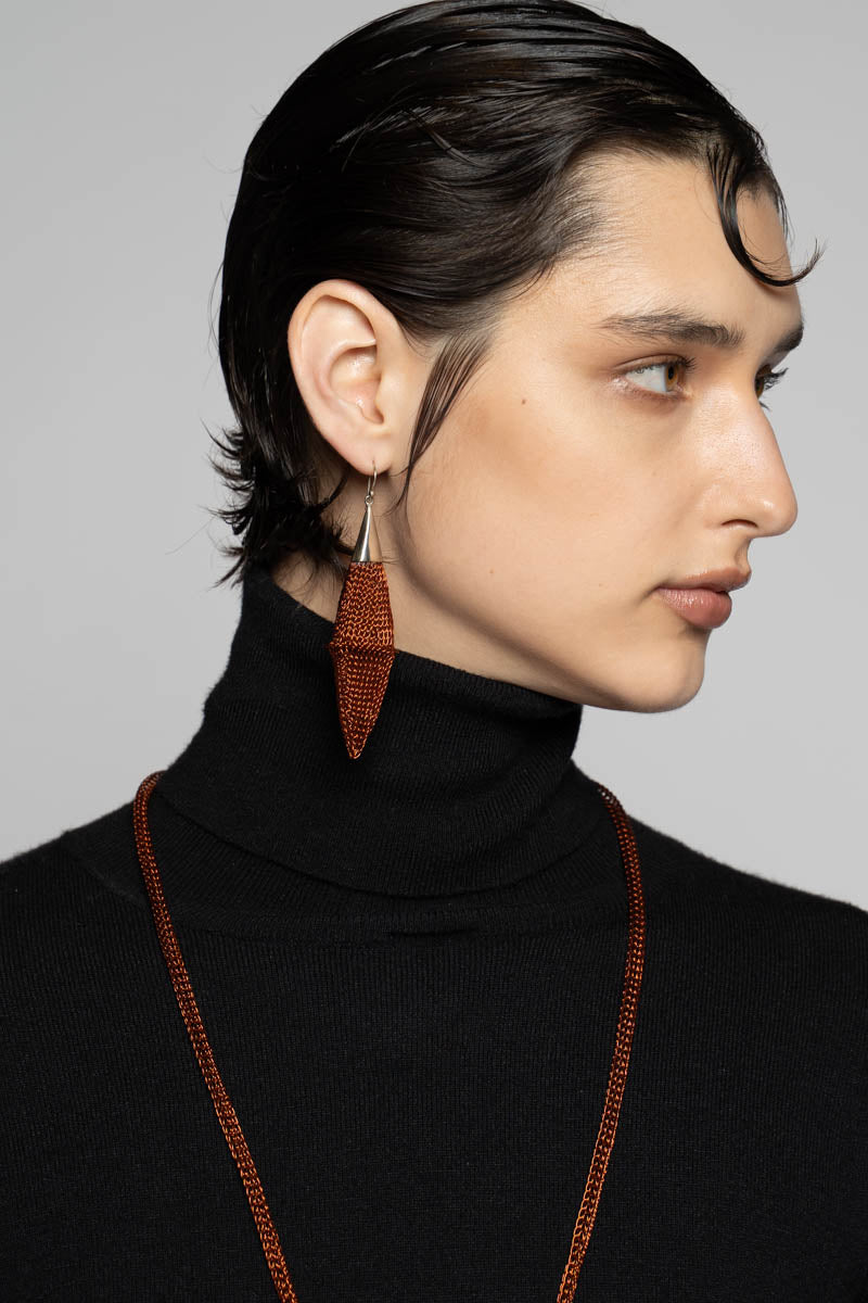 Pod Tip Earrings Copper