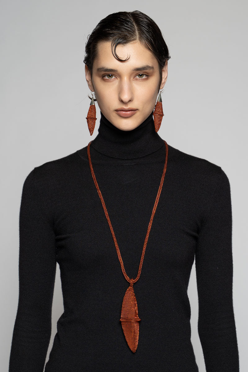 Pod Tip Earrings Copper