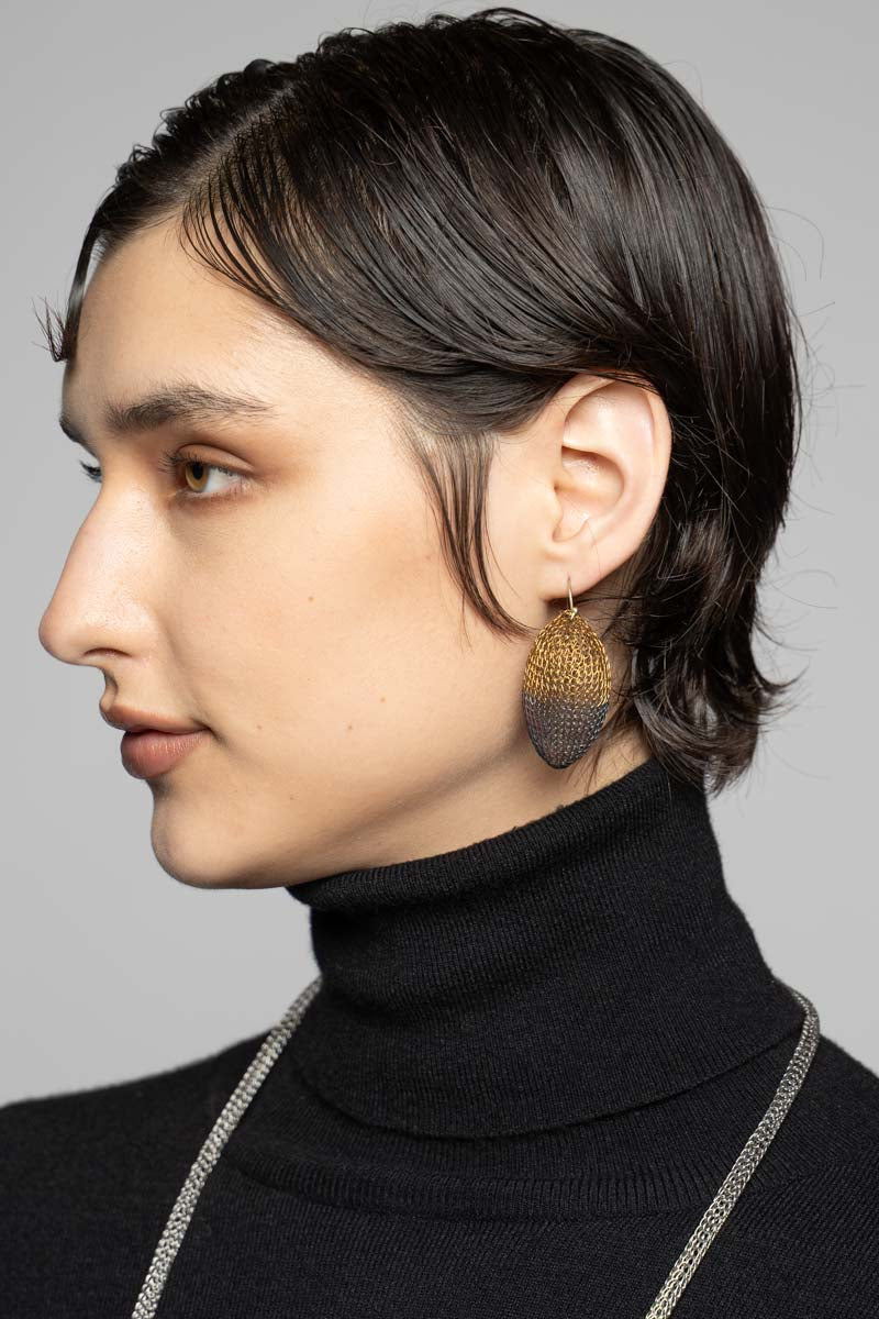 Beetle Earrings Brs/Oxi