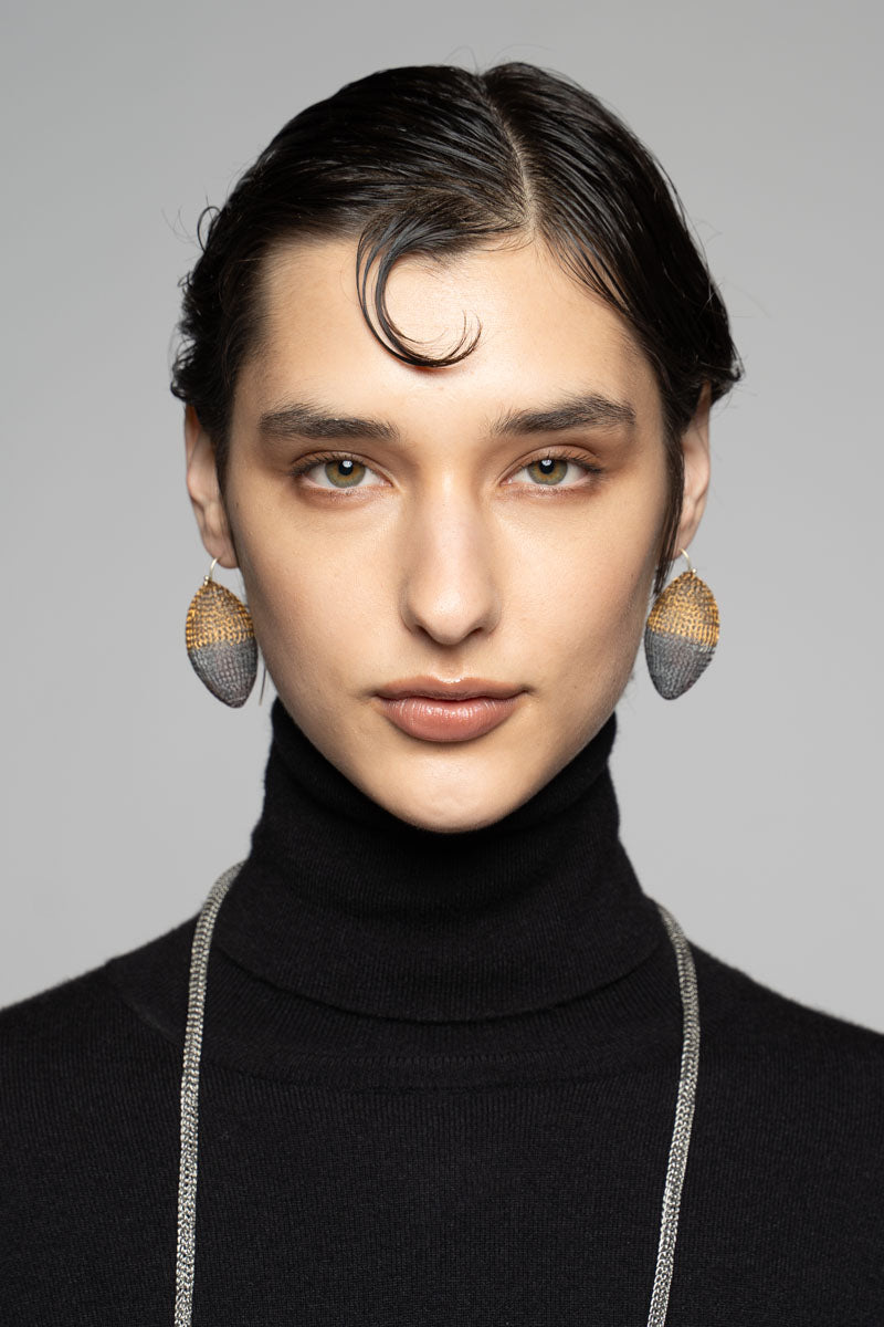 Beetle Earrings Brs/Oxi