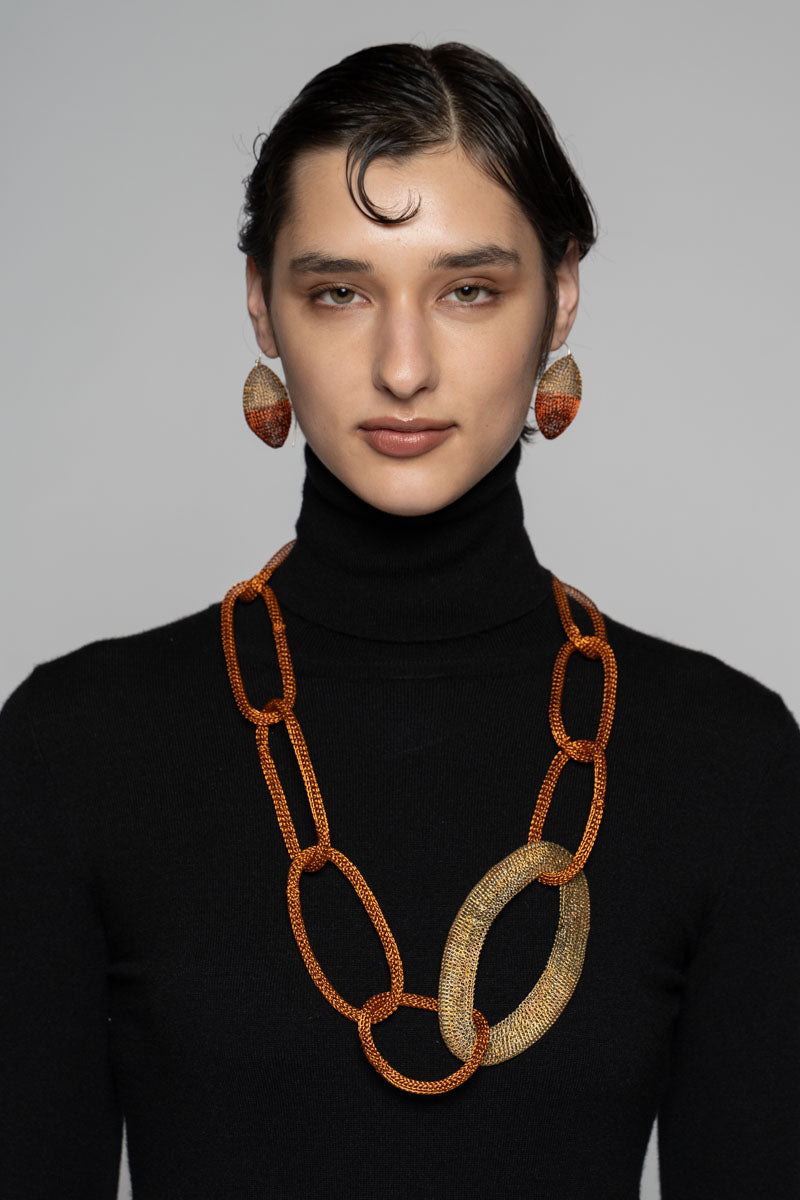 Oval Loop Chain NL Org/Brs