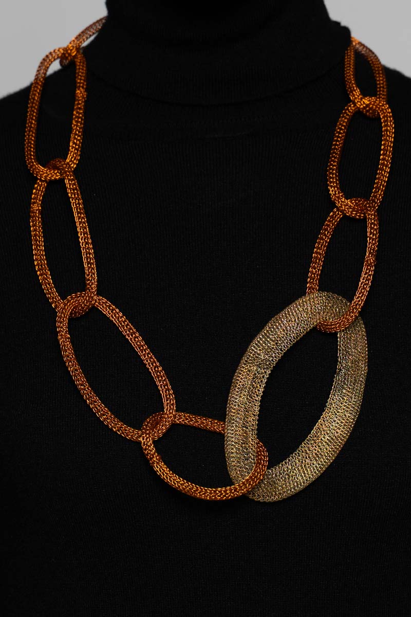 Oval Loop Chain NL Org/Brs