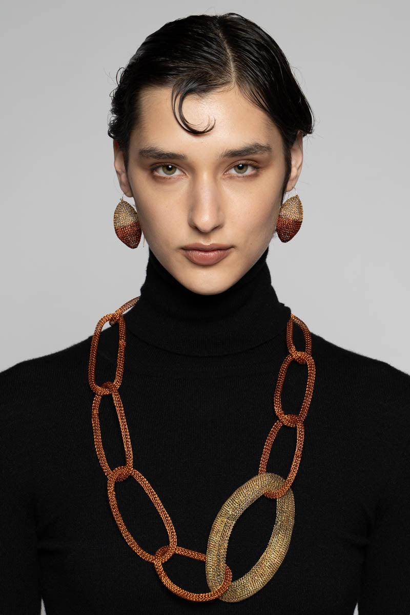 Oval Loop Chain NL Org/Brs