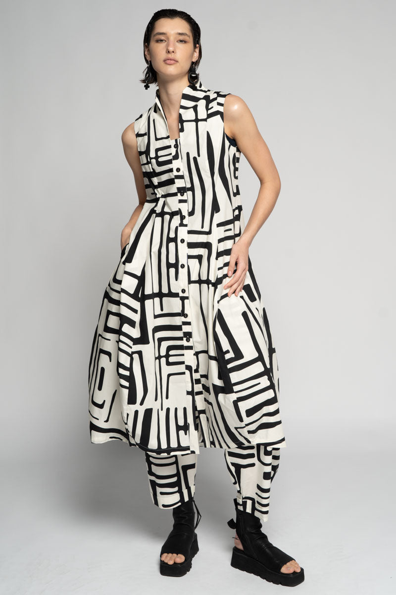DOGSTAR Sabi Tuck Dress White