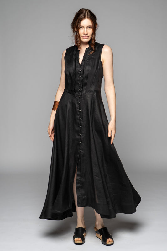 Asuka Tuck Dress Blk