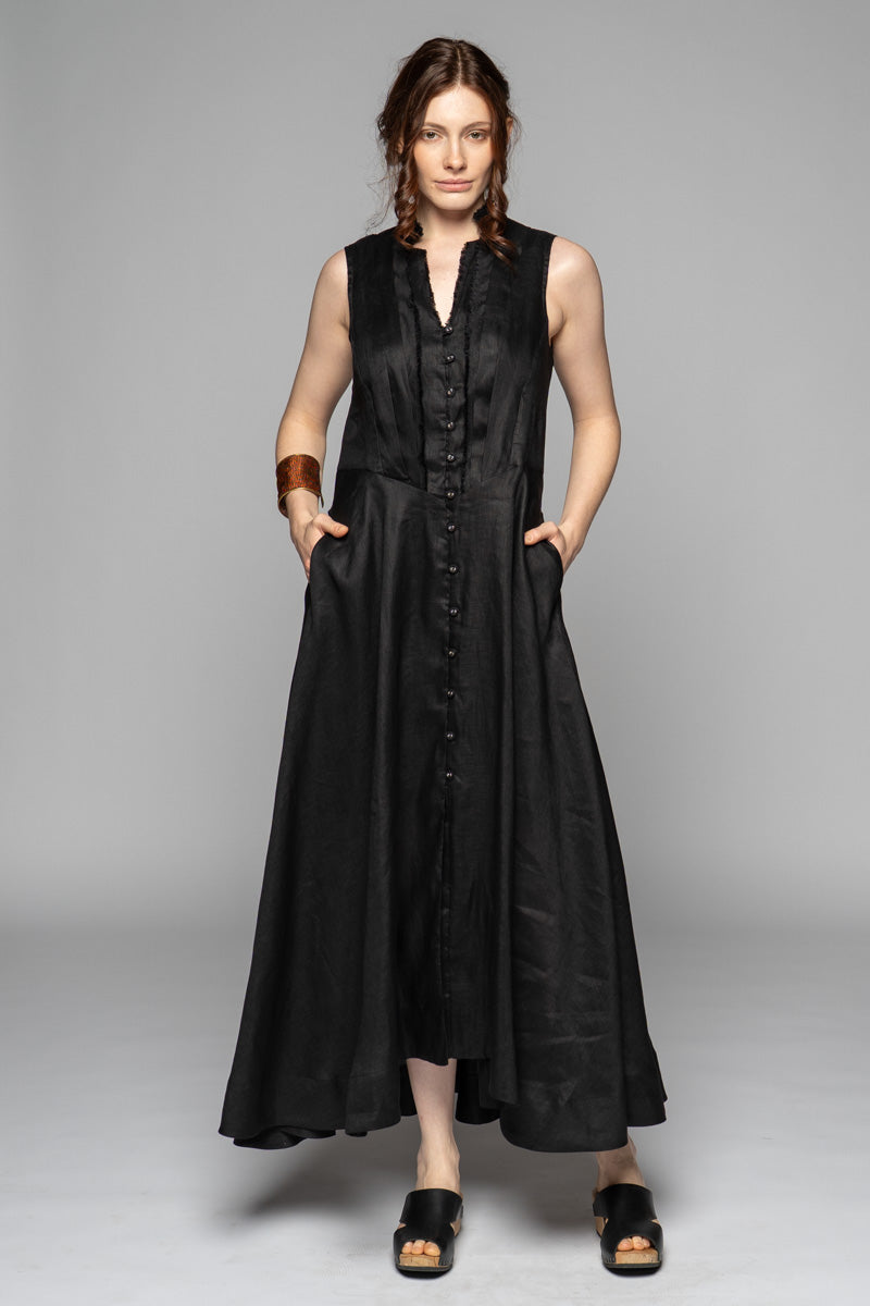 Asuka Tuck Dress Blk