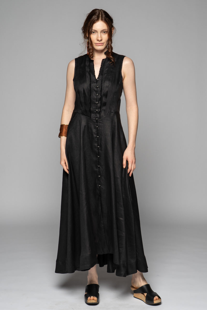 Asuka Tuck Dress Blk