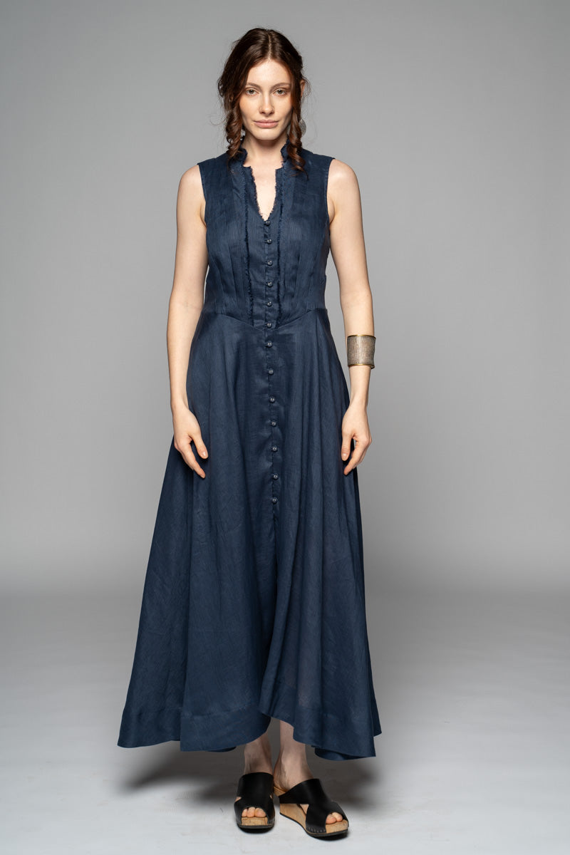 Asuka Tuck Dress Lapis