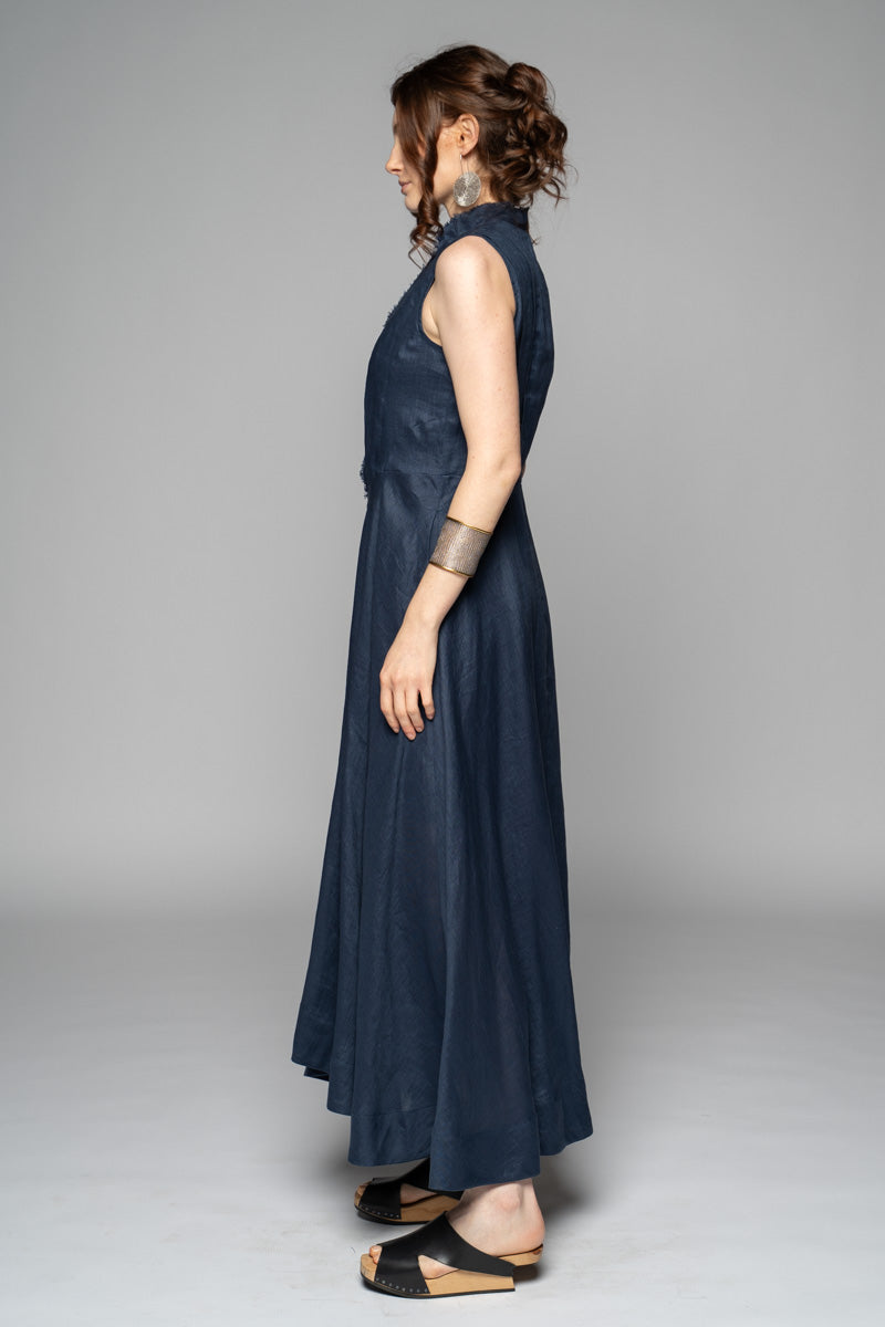 Asuka Tuck Dress Lapis