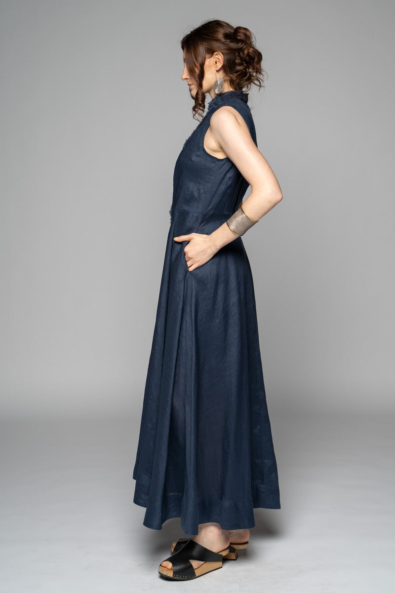Asuka Tuck Dress Lapis