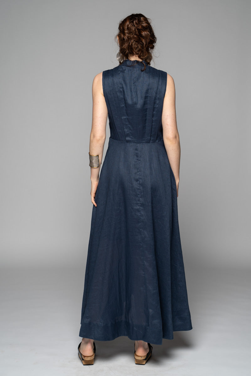 Asuka Tuck Dress Lapis