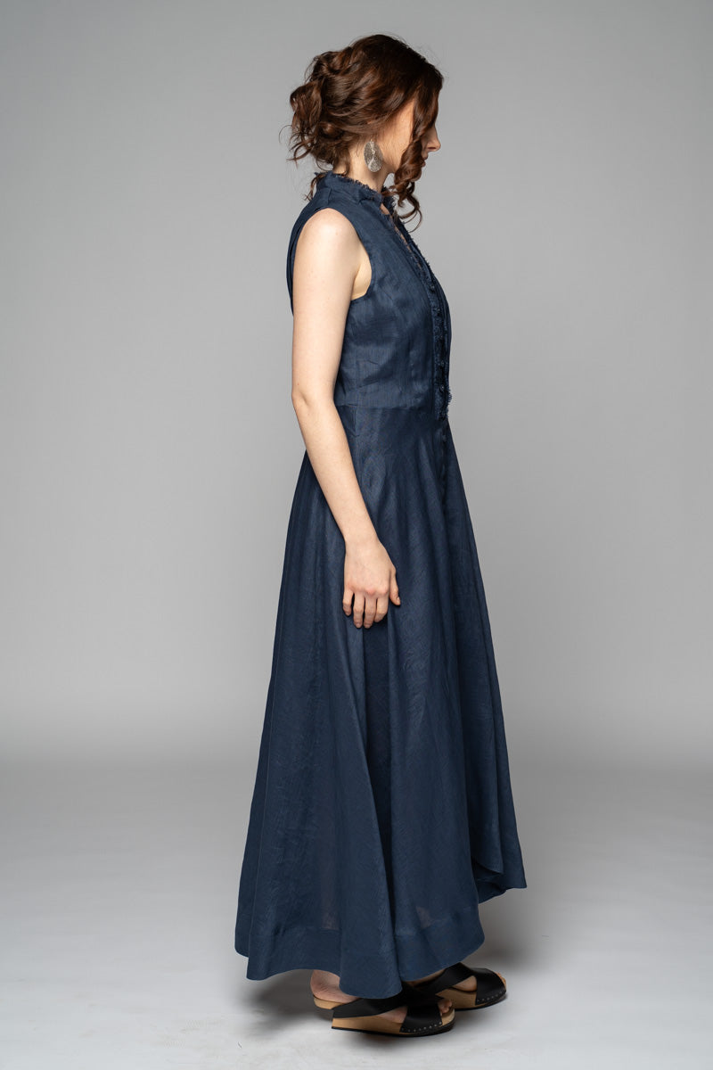 Asuka Tuck Dress Lapis