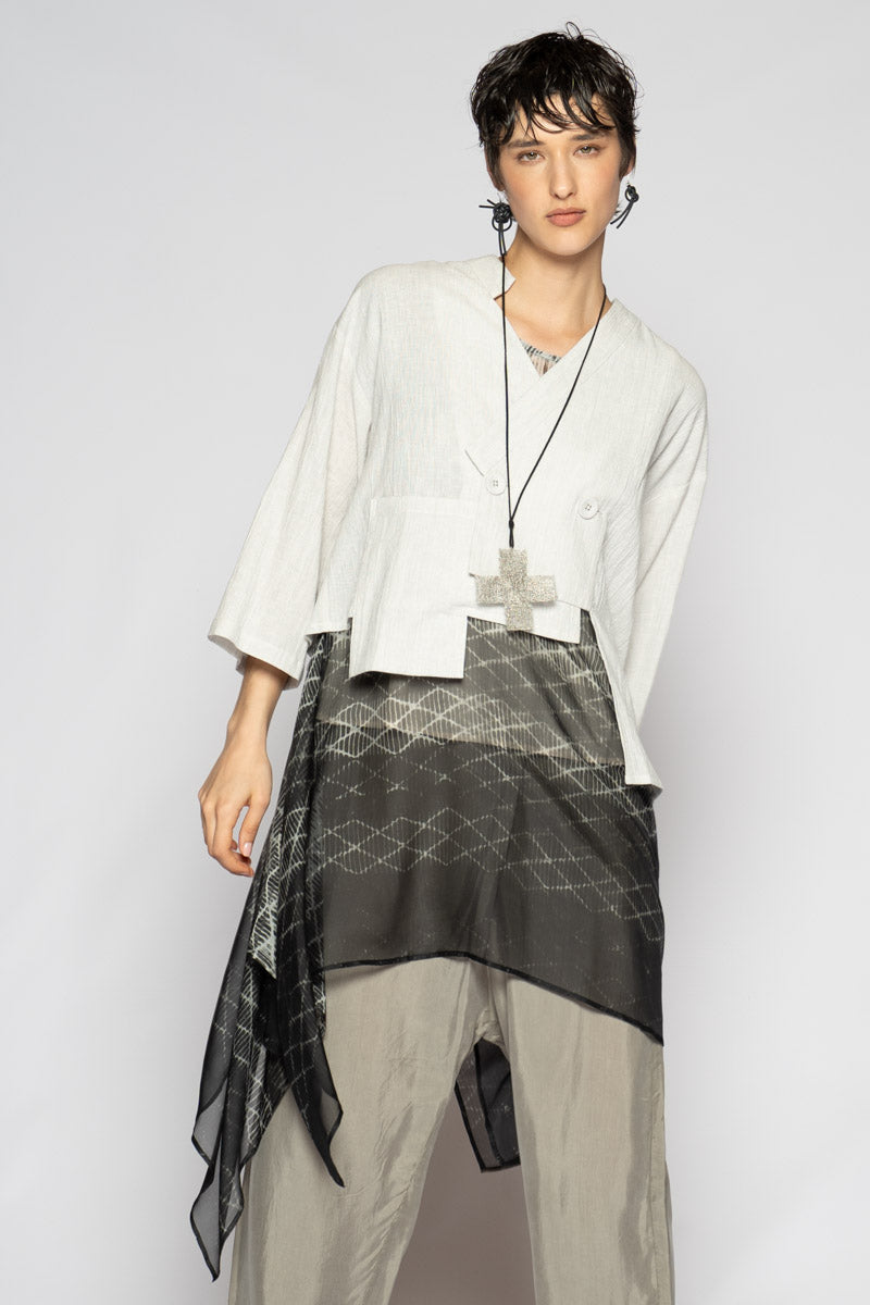 Melange Short Jacket Cloud