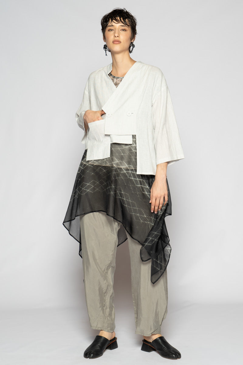 Melange Short Jacket Cloud