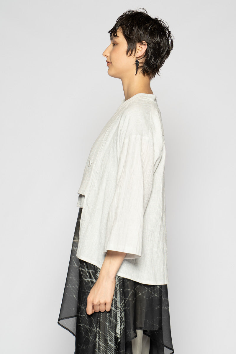 Melange Short Jacket Cloud