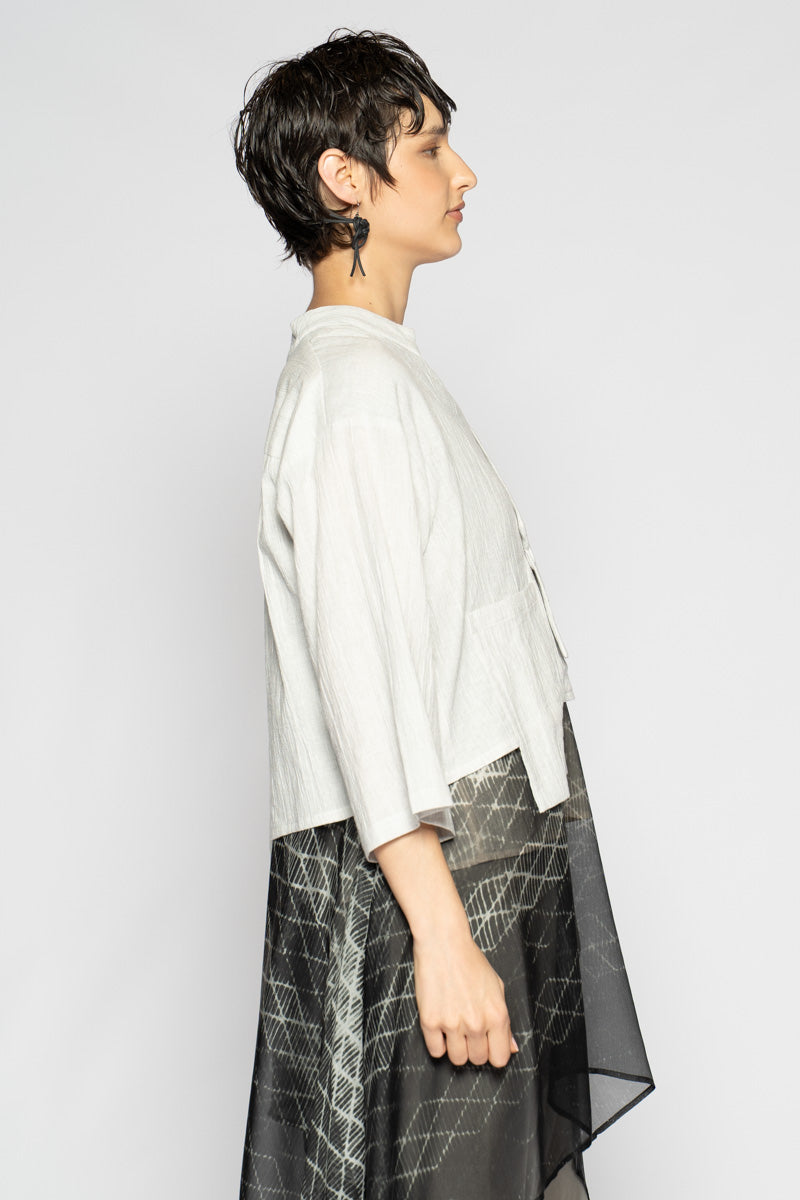 Melange Short Jacket Cloud
