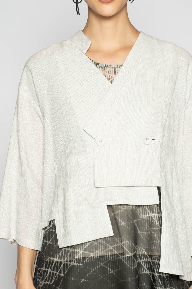 Melange Short Jacket Cloud