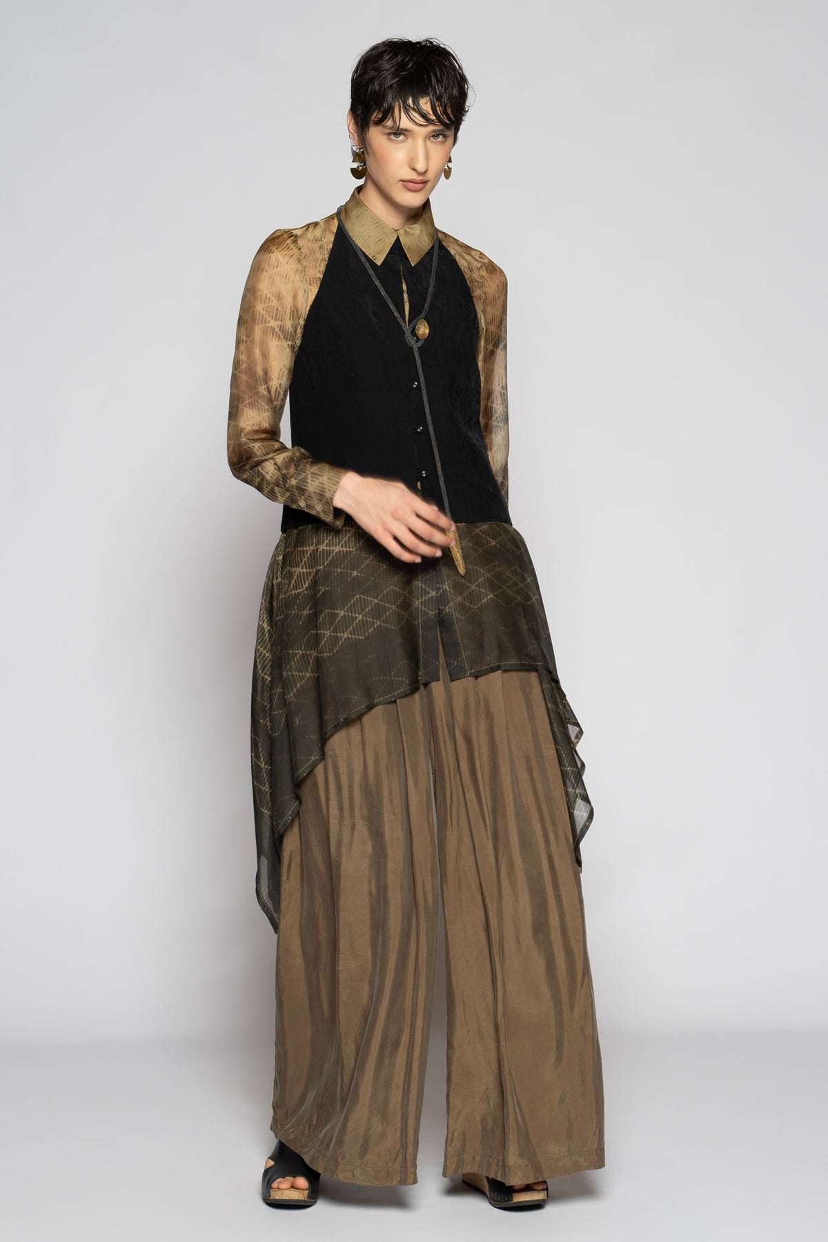Suna Wide Pants Sepia