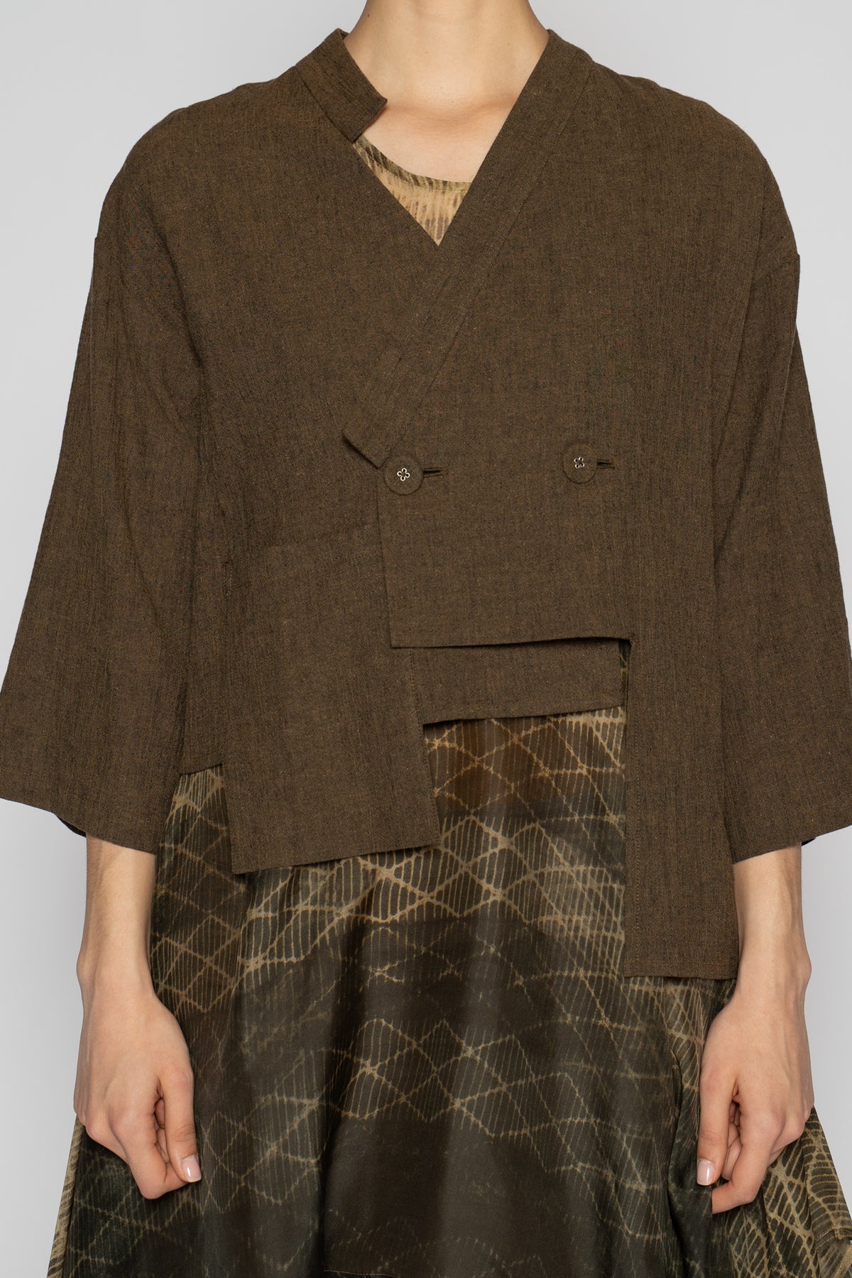Melange Short Jacket Truffle