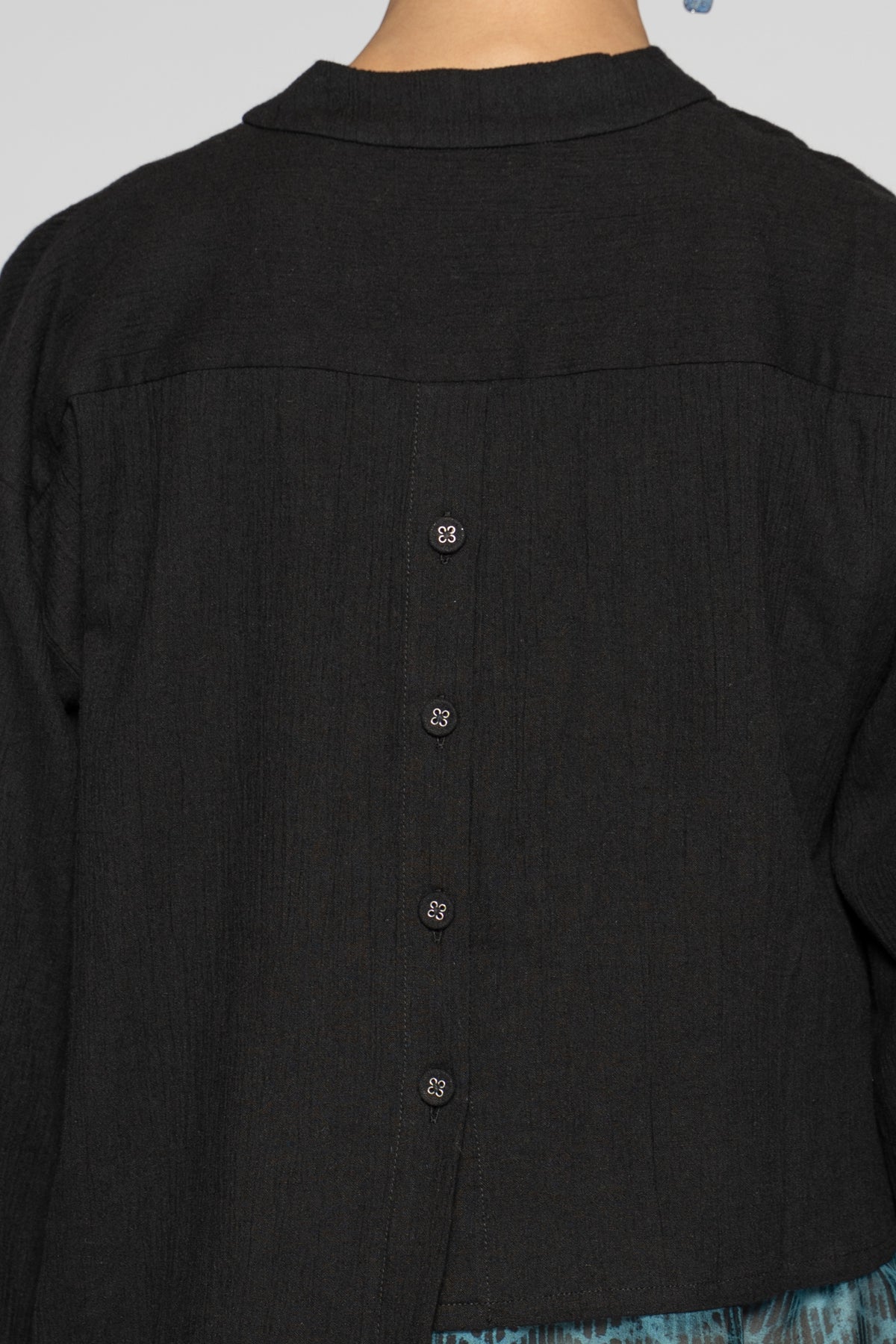 Melange Short Jacket Blk