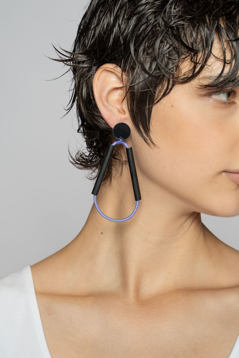 XL Triangle Earrings Lavender